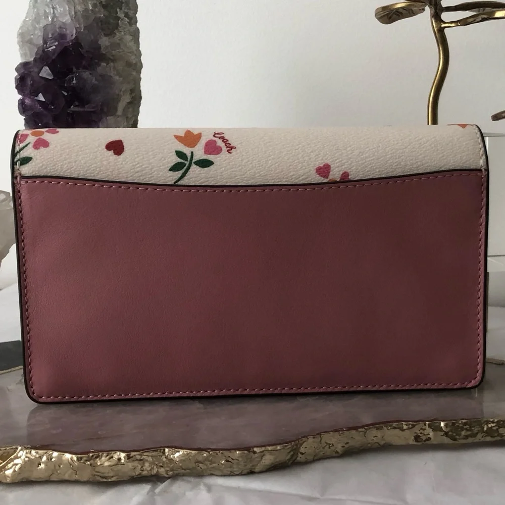 New Coach Anna Clutch/Crossbody in Petal Print - Picture 11 of 13